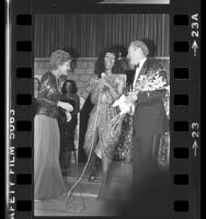Donna Summer with Betty and Gerald Ford at disco benefit party in Los Angeles, Calif., 1979