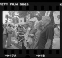 Jack Klugman, Ricardo Montalban, Loretta Swit and Ralph Bellamy among pickets during SAG and AFTRA strike in Los Angeles, Calif., 1980