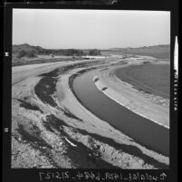 Gila gravity canal carrying irrigation water into Mohawk-Wellton, Arizona, 1962