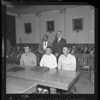 Three Navajo Indians in court for law violation in use of peyote, San Bernardino, Calif., 1962