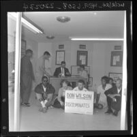 CORE sit-in demonstrators at Southwood Homes sales office, Torrance, Calif., 1963
