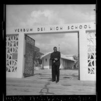 Joseph Francis, first African American priest to head Verbum Dei High School, Los Angeles, Calif., 1964