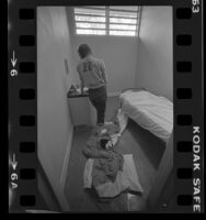 Girl in cell of the Sacramento County Juvenile Hall, Calif., 1984