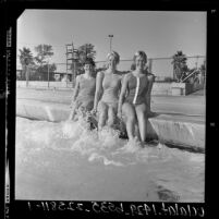 U.S. Olympic swimmers Cathy Ferguson, Sharon Stouder and Claudia Kolb, Calif., 1964