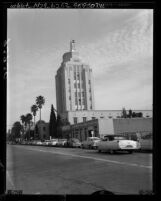 Know Your City No.102 Angled view of Van Nuys City Hall, 1956
