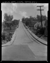Know Your City No.121 Los Angeles' steepest hill the 2100 block of W. Fargo St., 1956
