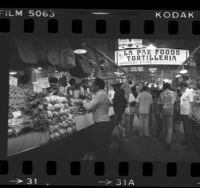 Shoppers at Grand Central Market in Los Angeles, Calif., 1984