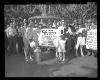 Rally of California Milk Ship drive for hungry European children, Los Angeles, 1948