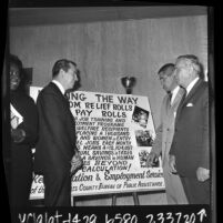 Felix J. Rusnak, Don Crawford and H.C. (Chad) McClellan at welfare conference in Los Angeles, Calif., 1966