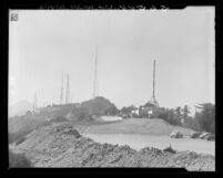 Mt. Wilson, bristling with the antennas of FM and television stations, Calif., 1949