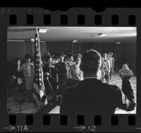 Lt. Col. Jerry Piribek swearing in Southern California "Starlet Platoon" of WAACS, 1967