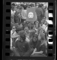Crowd at Los Angeles Exposition Park peace rally, 1970