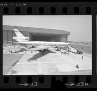 McDonnell Douglas DC-10 jet airliner's debut in Long Beach, Calif., 1970
