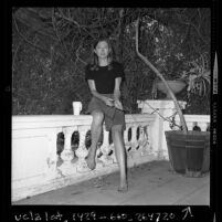Writer Joan Didion, full length portrait, 1970