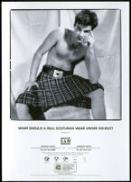 What should a real Scotsman wear under his kilt?  A condom [incribed]
