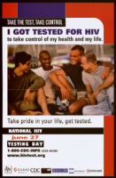 I got tested for HIV to take control of my health and my life. [inscribed]