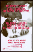 He hasn't asked for condom. He must be negative. [inscribed]