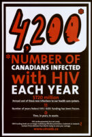 4,200*; *Number of Canadians infected with HIV each year [inscribed]