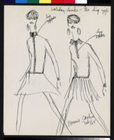 Cashin's illustrations of sweater designs for Ballantyne of Peebles; discarded from line.