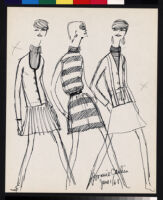 Cashin's illustrations of sweater designs for Ballantyne of Peebles.