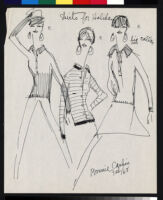Cashin's illustrations of sweater designs for Ballantyne of Peebles, in triplicate.