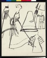 Cashin's rough illustrations of ready-to-wear designs for Sills and Co.