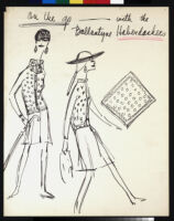 Cashin's illustrations of sweater designs for Ballantyne of Peebles.