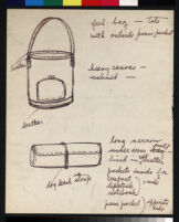 Cashin's pencil illustrations of handbag designs for Coach.