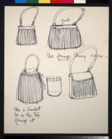Cashin's illustrations of handbag designs for Coach (handbags only).