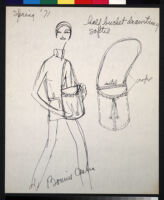 Cashin's illustrations of handbag designs for Coach.