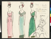 Cashin's ready-to-wear design illustrations used for induction into the Coty Hall of Fame.
