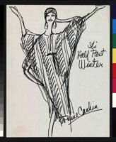 Cashin's illustrations of caftans designed for Sills and Co.