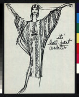 Cashin's illustrations of caftans designed for Sills and Co.