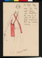 Cashin's illustrations of handbag designs for Meyers.