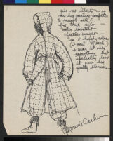 Cashin's ready-to-wear design illustrations for Russell Taylor, including the "Comforter coat."