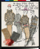 Cashin's ready-to-wear design illustrations for Russell Taylor, Cashin Country Knits division.