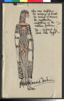 Cashin's illustrations of costume designs for "Aida."