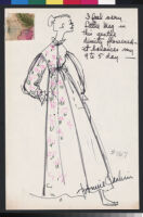 Cashin's illustrations of loungewear designs for Evelyn Pearson.