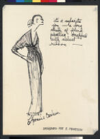 Cashin's illustrations of loungewear designs for Evelyn Pearson.