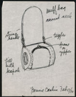 Cashin's rough sketches of handbag designs