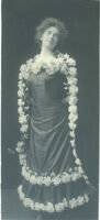 Ruth St. Denis, Studies personal, [dark dress with roses as trim], circa 1899