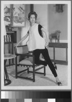 Black and white photographs of Cashin's loungewear designs for Dorian-Macksoud.