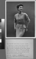 Black and white photographs of Cashin's designs of knit outfits for Guttman Bros.