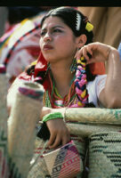 Guelaguetza[?], woman dancer 1, close-up, 1982 or 1985 [view 1]