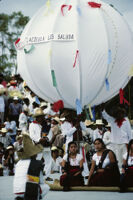 Tlacolula del Valle, performers and large balloon, 1985