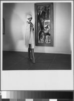 Black and white photographs of Cashin's ready-to-wear designs for Sills and Co. modeled at the Whitney Musuem of Art.