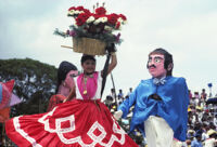 Chines de Oaxaca, puppets and women dancing, 1982