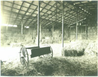 Hay barn interior at Universal City, Calif., 1915