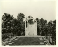 Henry H. Clock residence, rose garden with arbor, Long Beach, 1935