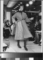 Black and white photographs of Cashin's fashion show at Sills and Co. showroom.